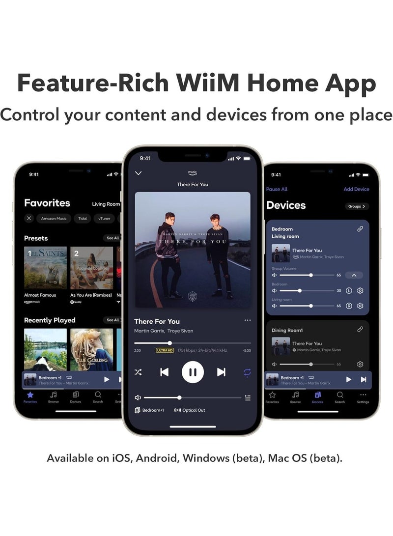 WiiM Mini AirPlay2 Wireless Audio Streamer, Multiroom Stereo, Preamplifier, Works with Alexa and Siri Voice Assistants, Stream Hi-Res Audio from Spotify, Amazon Music and More - Image 4